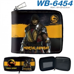 Mortal Komba Anime color short full zip folding wallet 10x12x2.5cm