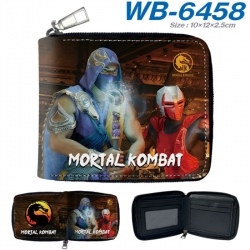 Mortal Komba Anime color short full zip folding wallet 10x12x2.5cm