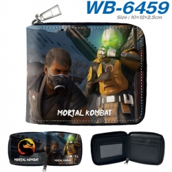 Mortal Komba Anime color short full zip folding wallet 10x12x2.5cm