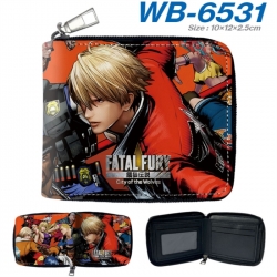 City of the Wolves Anime color short full zip folding wallet 10x12x2.5cm
