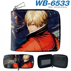 City of the Wolves Anime color short full zip folding wallet 10x12x2.5cm