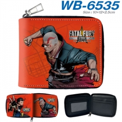 City of the Wolves Anime color short full zip folding wallet 10x12x2.5cm