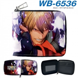 City of the Wolves Anime color short full zip folding wallet 10x12x2.5cm
