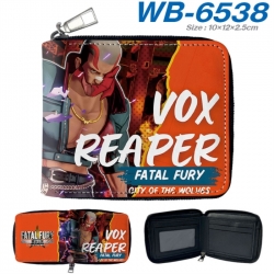 City of the Wolves Anime color short full zip folding wallet 10x12x2.5cm