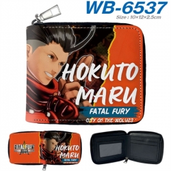 City of the Wolves Anime color short full zip folding wallet 10x12x2.5cm