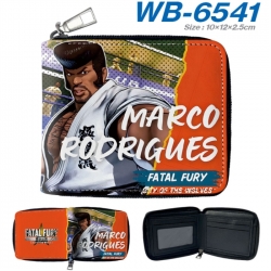 City of the Wolves Anime color short full zip folding wallet 10x12x2.5cm