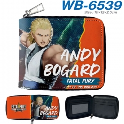 City of the Wolves Anime color short full zip folding wallet 10x12x2.5cm