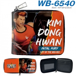 City of the Wolves Anime color short full zip folding wallet 10x12x2.5cm