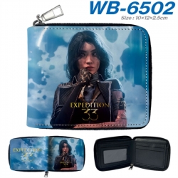 Clair Obscur: Expedition 33 Anime color short full zip folding wallet 10x12x2.5cm