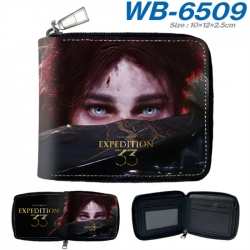 Clair Obscur: Expedition 33 Anime color short full zip folding wallet 10x12x2.5cm