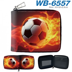 Ball games Anime color short full zip folding wallet 10x12x2.5cm