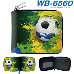 Ball games Anime color short full zip folding wallet 10x12x2.5cm