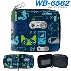 GamePad Anime color short full zip folding wallet 10x12x2.5cm
