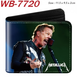 Metallica Animation color PU leather half fold wallet 11.5X9X2CM