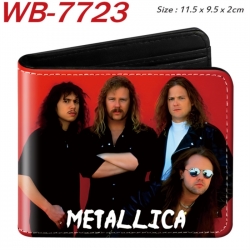Metallica Animation color PU leather half fold wallet 11.5X9X2CM