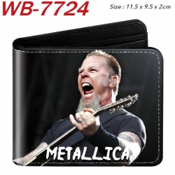 Metallica Animation color PU leather half fold wallet 11.5X9X2CM