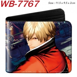 City of the Wolves Animation color PU leather half fold wallet 11.5X9X2CM