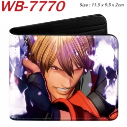 City of the Wolves Animation color PU leather half fold wallet 11.5X9X2CM