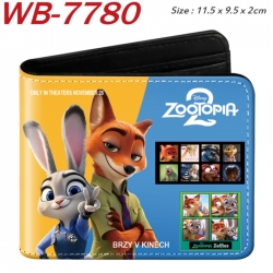 Zootopia Animation color PU leather half fold wallet 11.5X9X2CM