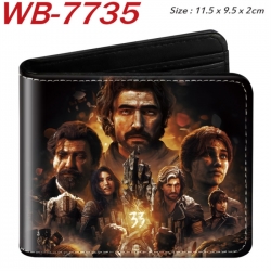 Clair Obscur: Expedition 33 Animation color PU leather half fold wallet 11.5X9X2CM