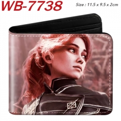 Clair Obscur: Expedition 33 Animation color PU leather half fold wallet 11.5X9X2CM