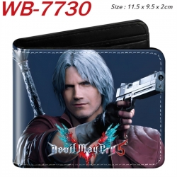 Devil May Cry Animation color PU leather half fold wallet 11.5X9X2CM