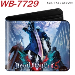 Devil May Cry Animation color PU leather half fold wallet 11.5X9X2CM