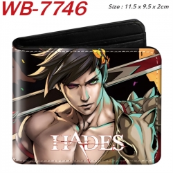 Hades Animation color PU leather half fold wallet 11.5X9X2CM