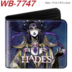Hades Animation color PU leather half fold wallet 11.5X9X2CM