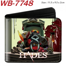 Hades Animation color PU leather half fold wallet 11.5X9X2CM