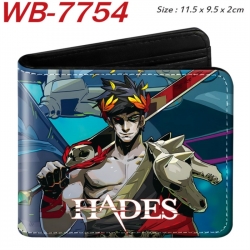 Hades Animation color PU leather half fold wallet 11.5X9X2CM