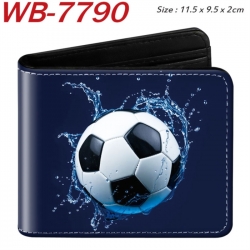 Ball games Animation color PU leather half fold wallet 11.5X9X2CM
