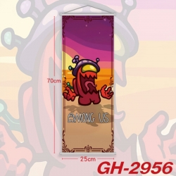 Among Us Plastic Rod Cloth Small Hanging Canvas Painting Wall Scroll 25x70cm price for 5 pcs