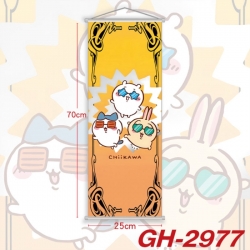 Chiikawa Plastic Rod Cloth Small Hanging Canvas Painting Wall Scroll 25x70cm price for 5 pcs