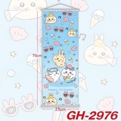 Chiikawa Plastic Rod Cloth Small Hanging Canvas Painting Wall Scroll 25x70cm price for 5 pcs