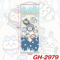 Chiikawa Plastic Rod Cloth Small Hanging Canvas Painting Wall Scroll 25x70cm price for 5 pcs