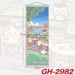 Chiikawa Plastic Rod Cloth Small Hanging Canvas Painting Wall Scroll 25x70cm price for 5 pcs