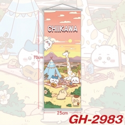 Chiikawa Plastic Rod Cloth Small Hanging Canvas Painting Wall Scroll 25x70cm price for 5 pcs