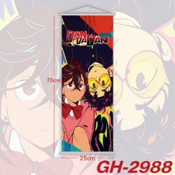 DANDADAN Plastic Rod Cloth Small Hanging Canvas Painting Wall Scroll 25x70cm price for 5 pcs