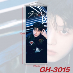 Stray Kids Plastic Rod Cloth Small Hanging Canvas Painting Wall Scroll 25x70cm price for 5 pcs