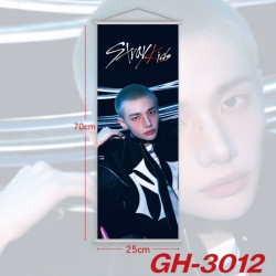 Stray Kids Plastic Rod Cloth Small Hanging Canvas Painting Wall Scroll 25x70cm price for 5 pcs