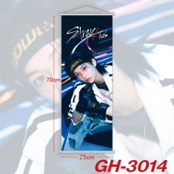 Stray Kids Plastic Rod Cloth Small Hanging Canvas Painting Wall Scroll 25x70cm price for 5 pcs