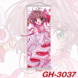 Card Captor Sakura Plastic Rod Cloth Small Hanging Canvas Painting Wall Scroll 25x70cm price for 5 pcs