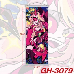 Hazbin Hotel Plastic Rod Cloth Small Hanging Canvas Painting Wall Scroll 25x70cm price for 5 pcs