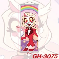 Hazbin Hotel Plastic Rod Cloth Small Hanging Canvas Painting Wall Scroll 25x70cm price for 5 pcs