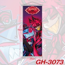 Hazbin Hotel Plastic Rod Cloth Small Hanging Canvas Painting Wall Scroll 25x70cm price for 5 pcs