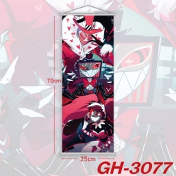 Hazbin Hotel Plastic Rod Cloth Small Hanging Canvas Painting Wall Scroll 25x70cm price for 5 pcs