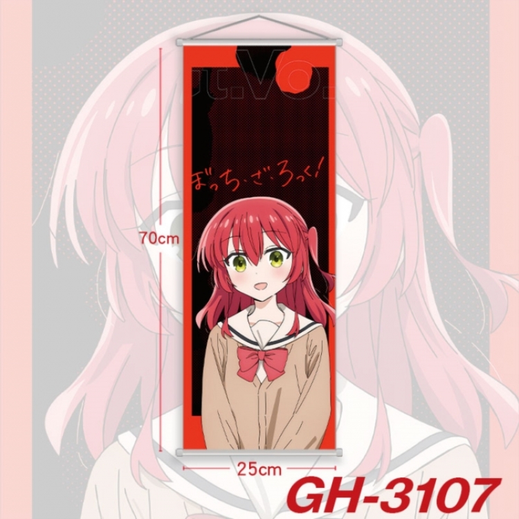 BOCCHI THE ROCK! Plastic Rod Cloth Small Hanging Canvas Painting Wall Scroll 25x70cm price for 5 pcs