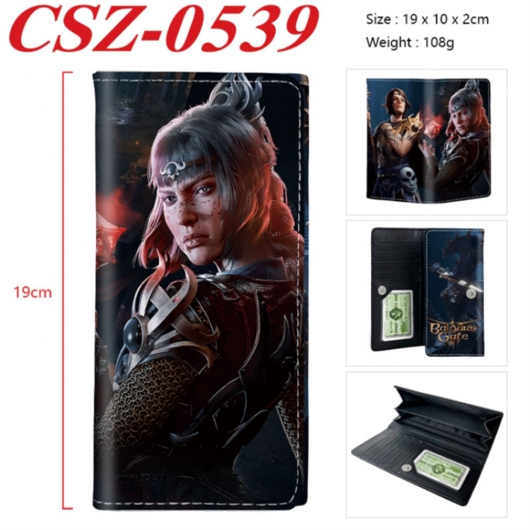 Baldur's Gate  Anime peripheral long three fold wallet 19x10x2cm
