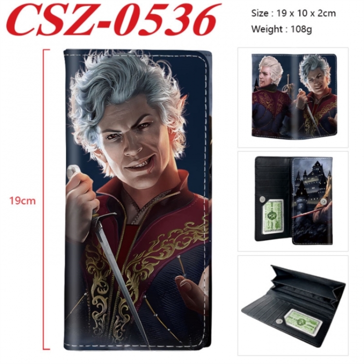 Baldur's Gate  Anime peripheral long three fold wallet 19x10x2cm